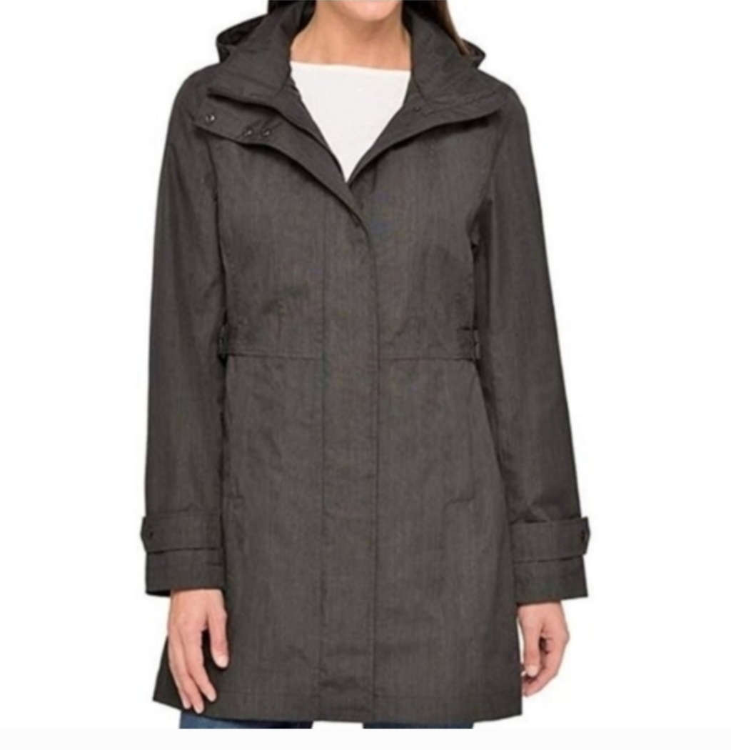 New Womens Kirkland Signature Trench Coat! Waterproof Windproof Detachable Hood